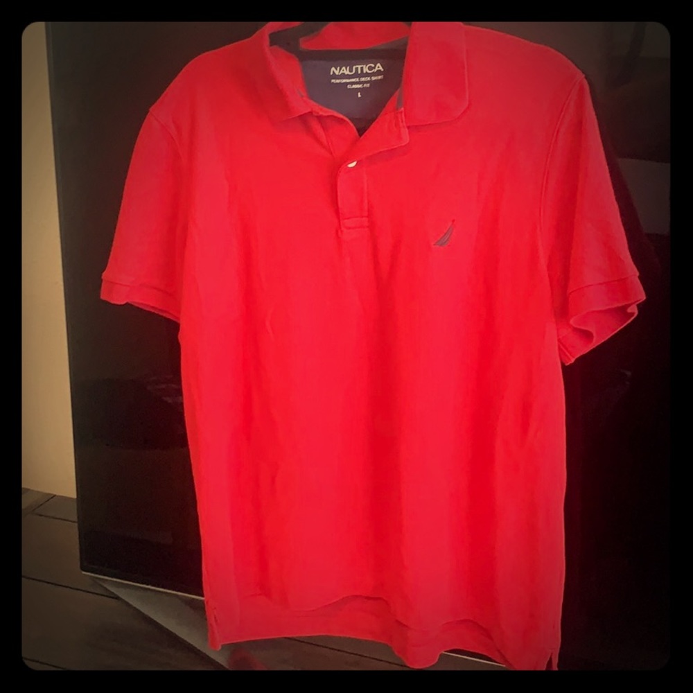 Red Classic Fit Nautica Polo